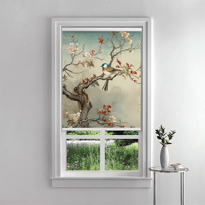 Serene Sparrow Roller Blind pattern detail