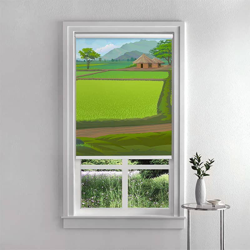 Indian Agriculture Field Roller Blind pattern detail