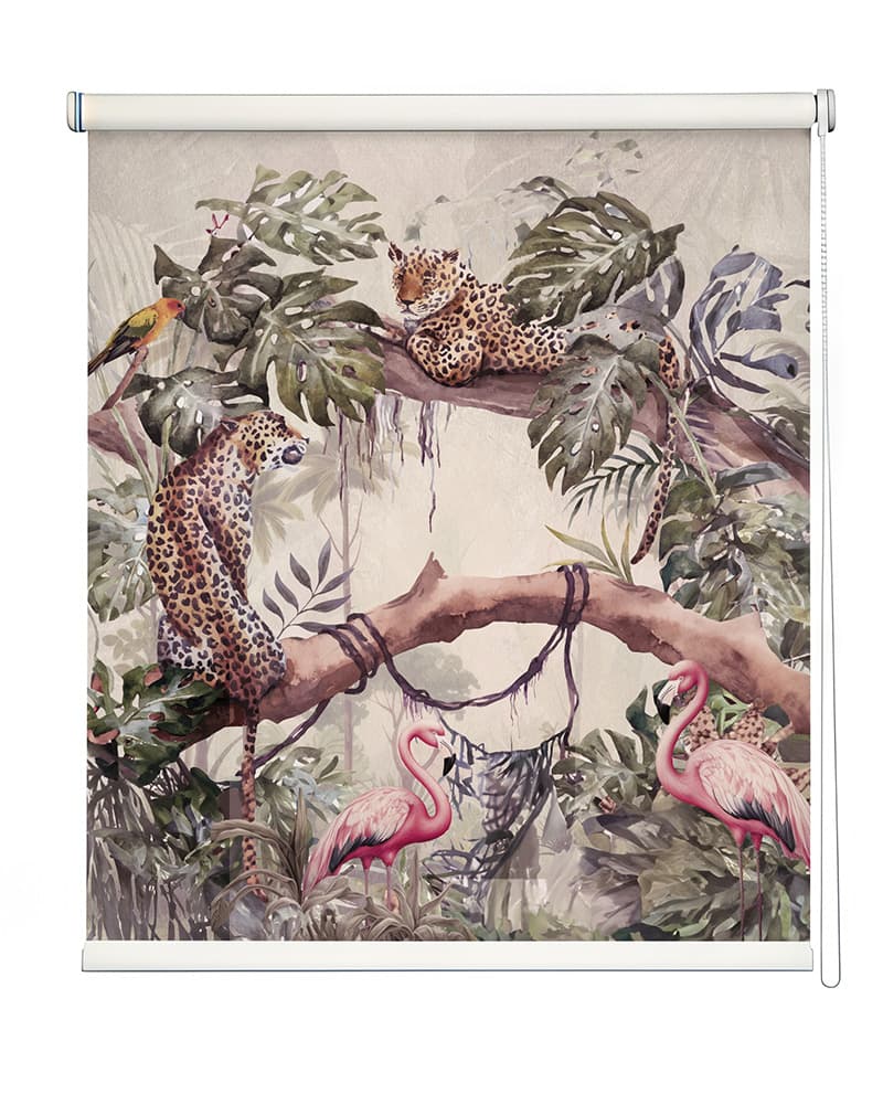 Jungle Majesty Roller Blind shown in a room