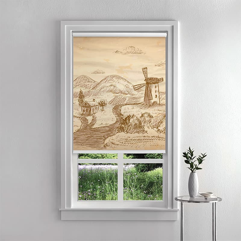 Soothing Countryside Roller Blind pattern detail