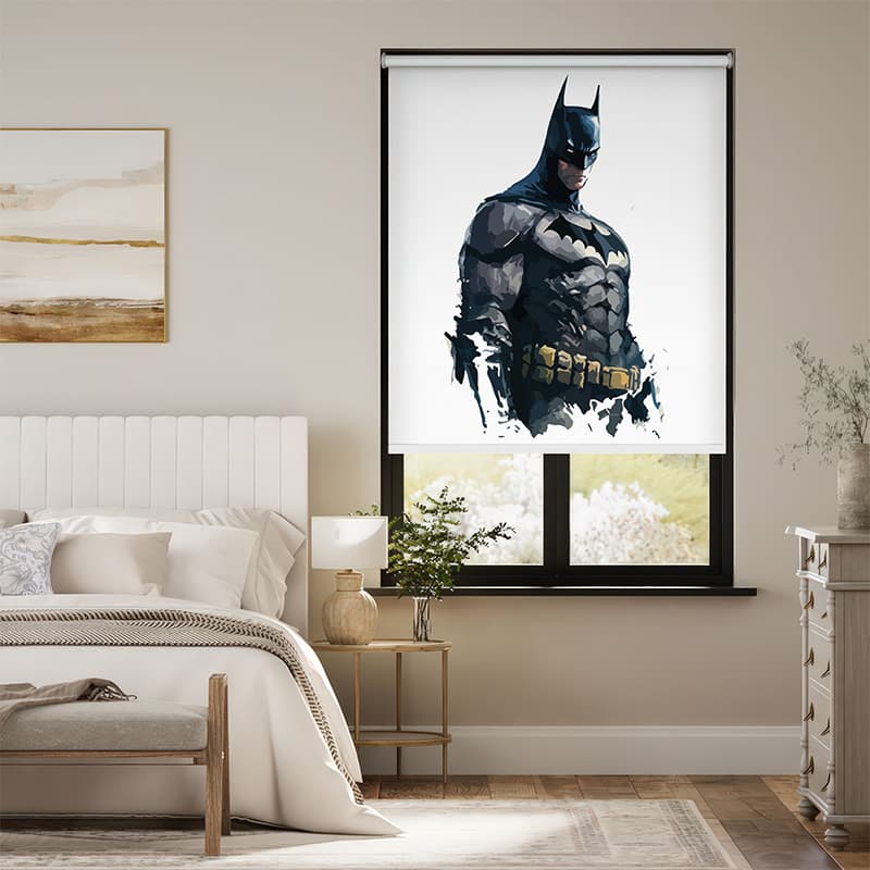 Full-Figure Batman Art Roller Blinds pattern detail