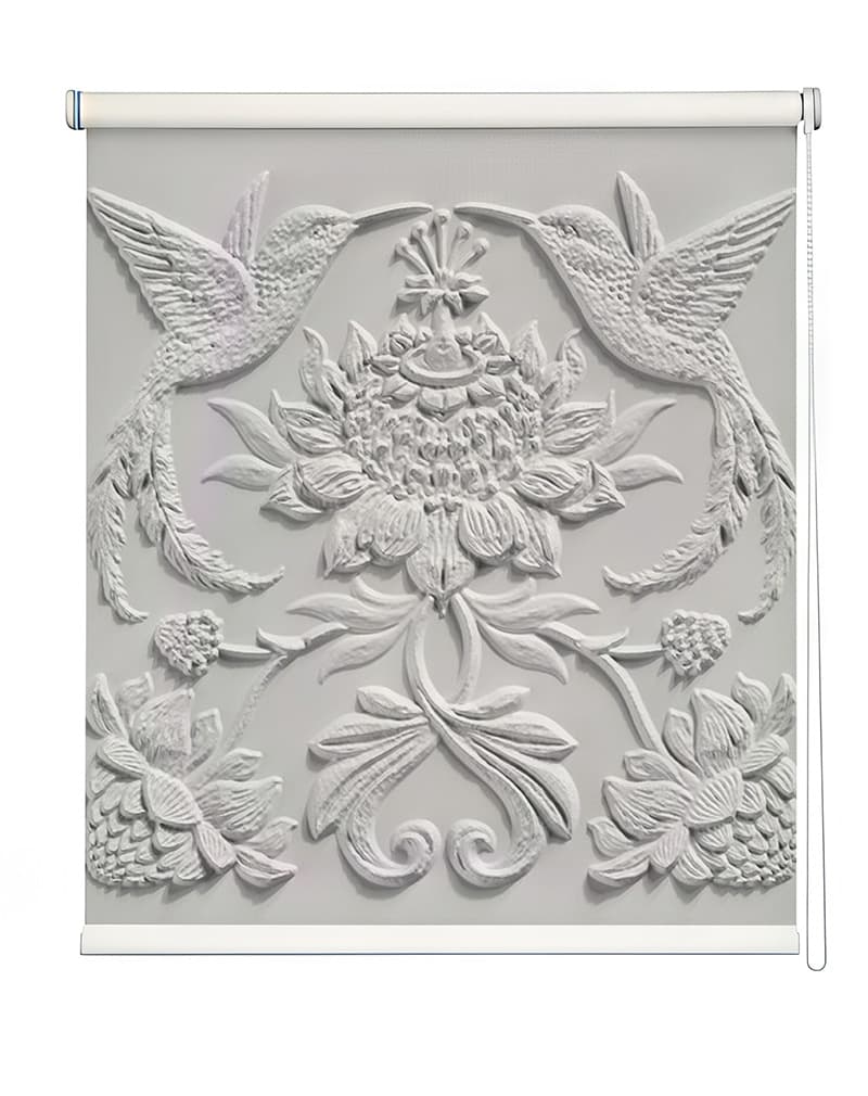 Hummingbird Haven Window Roller Blinds shown in a room