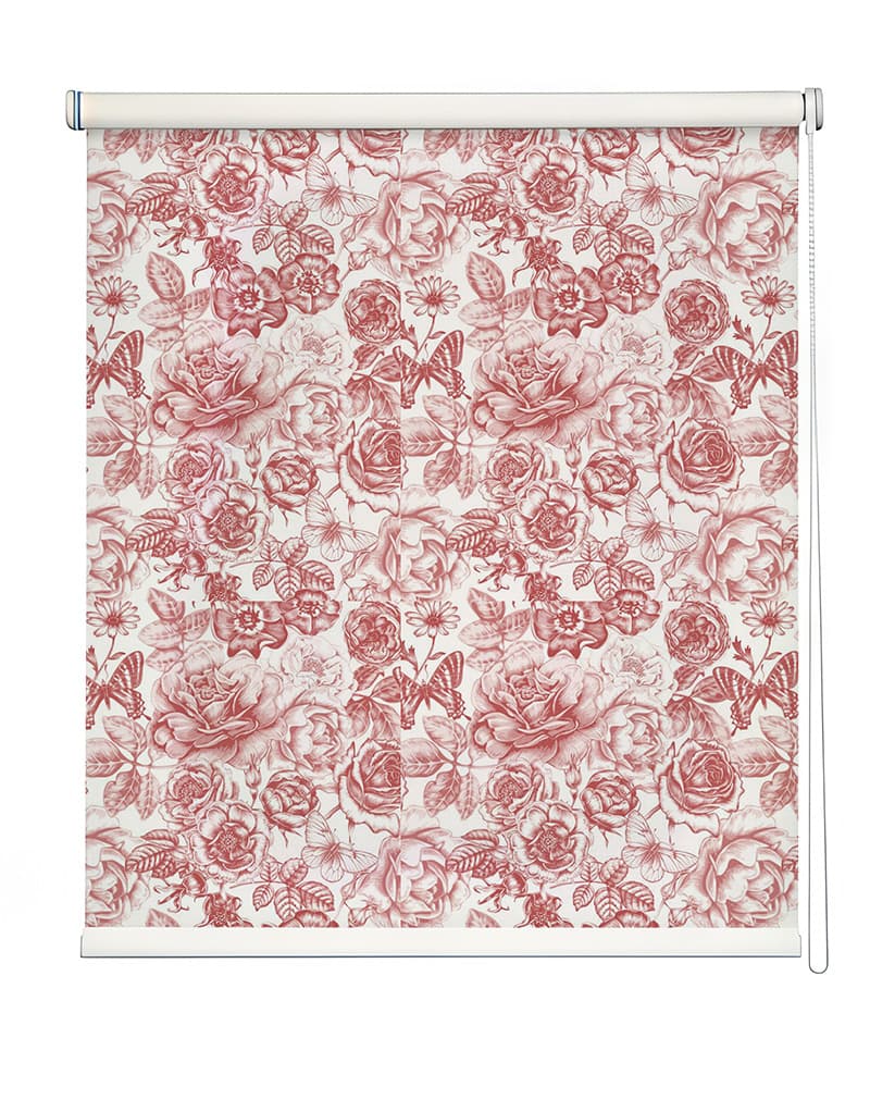 Vintage Floral Charm Roller Blinds shown in a room