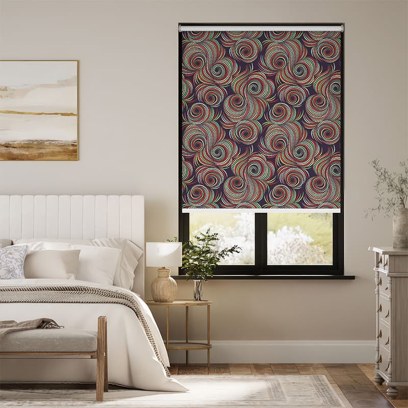 Modern Dot Swirl Roller Blinds pattern detail