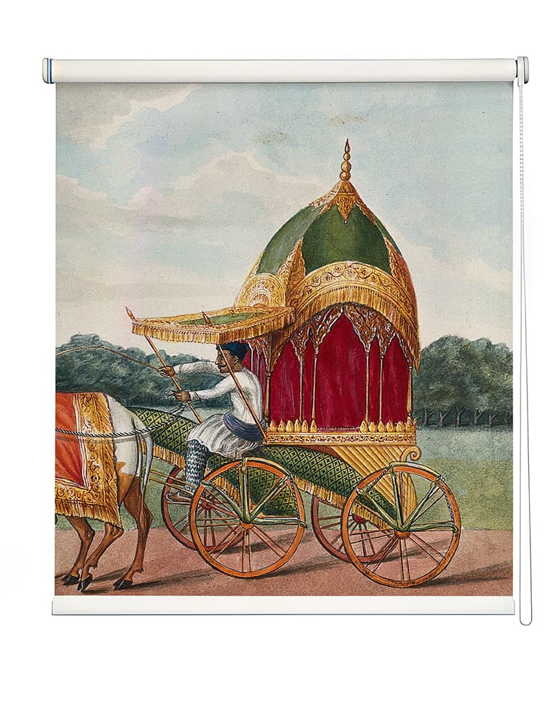 Royal Indian Carriage Roller Blind shown in a room