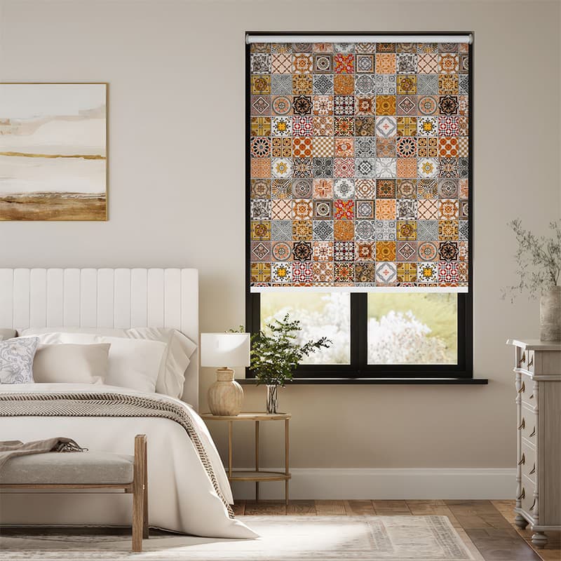 Mosaic Pattern Window Roller Blind pattern detail