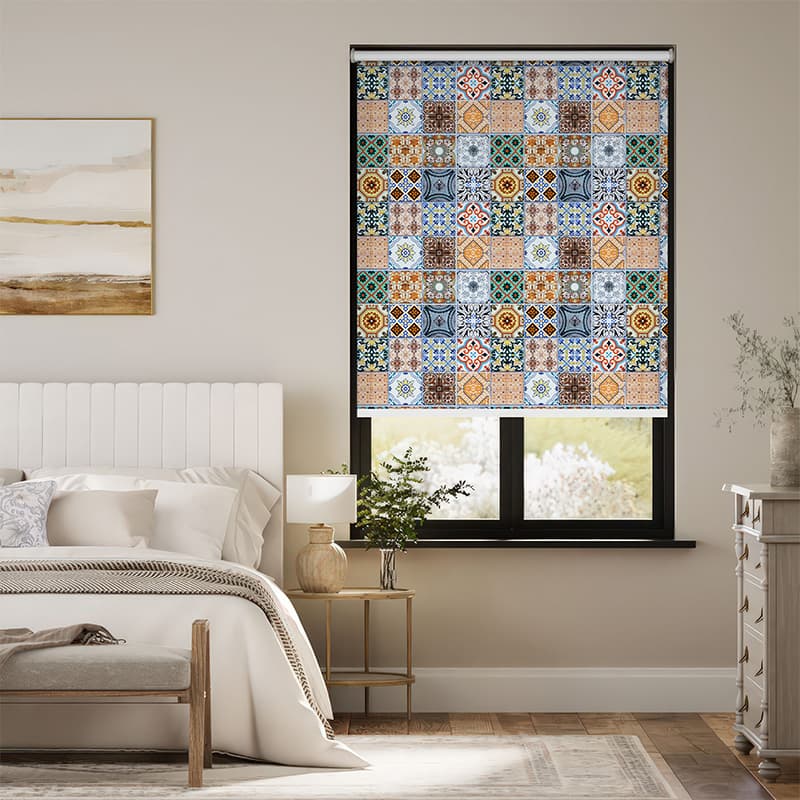 Geometric Tile Design Roller Blind pattern detail