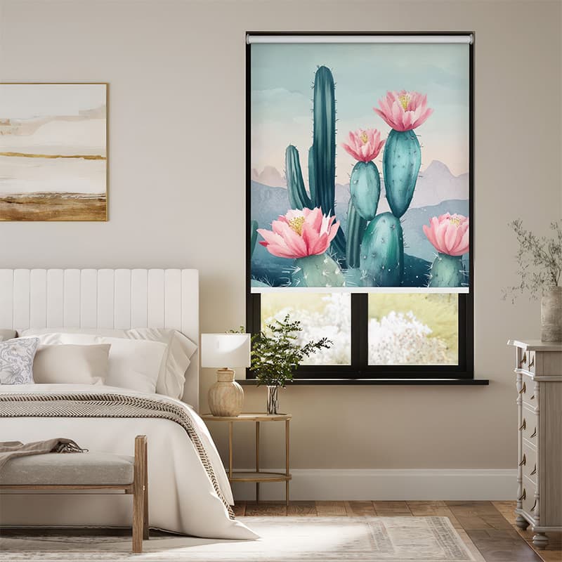 Cactus Serenade Botanical Roller Blind pattern detail
