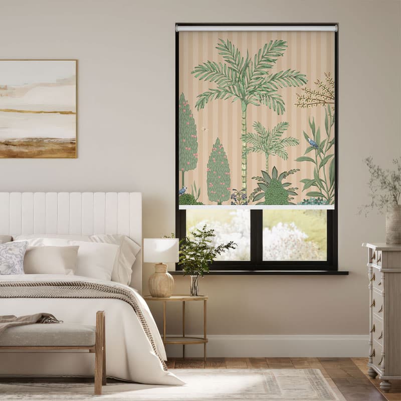 Enchanted Oasis Tropical Roller Blind pattern detail