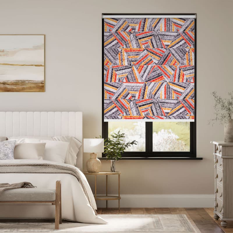 Contemporary Zigzag Stripe Roller Blind pattern detail