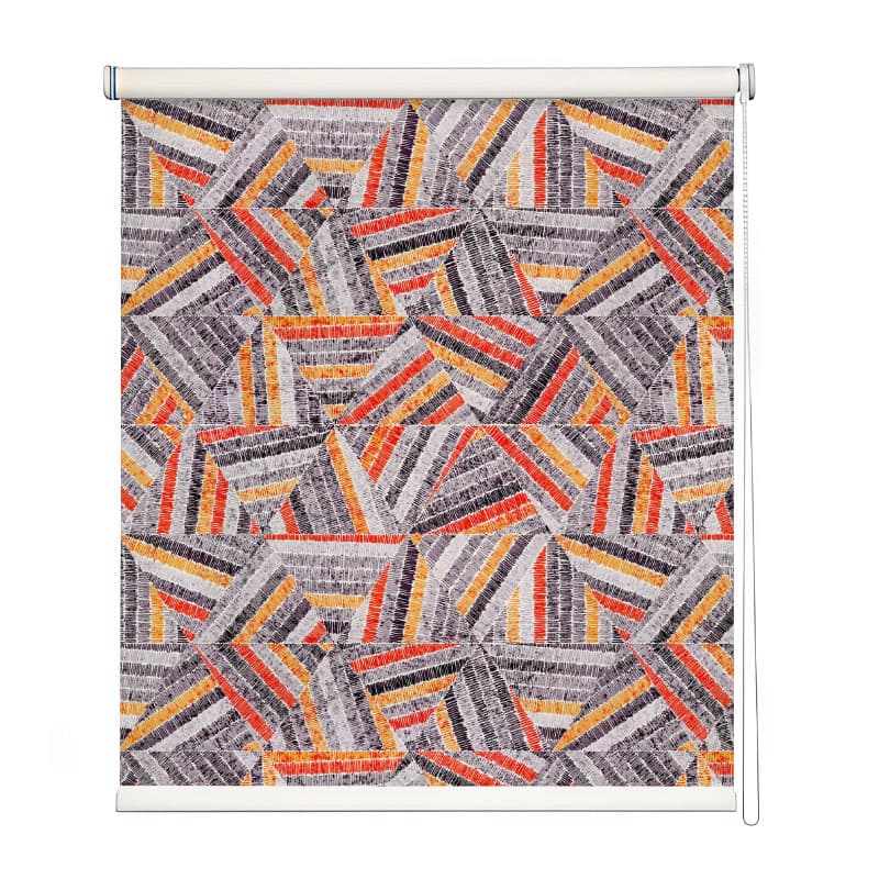 Contemporary Zigzag Stripe Roller Blind shown in a room