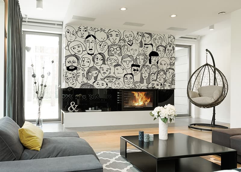 Andaaz-e-Deewar, Face It Wallpaper Mural shown in a room