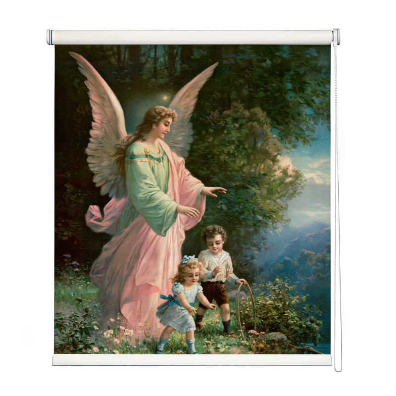 Guardian Angel Serenity Window Roller Blind shown in a room