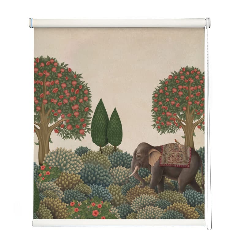 Royal Baagh Roller Blind shown in a room