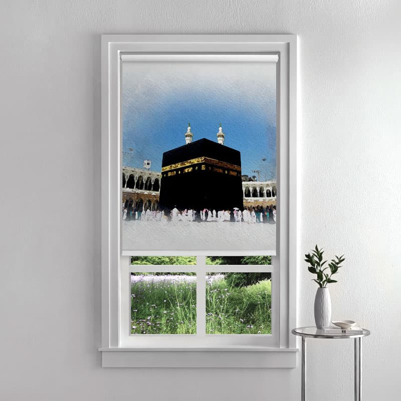 Kaaba in Mecca Pelmet Roller Blinds pattern detail