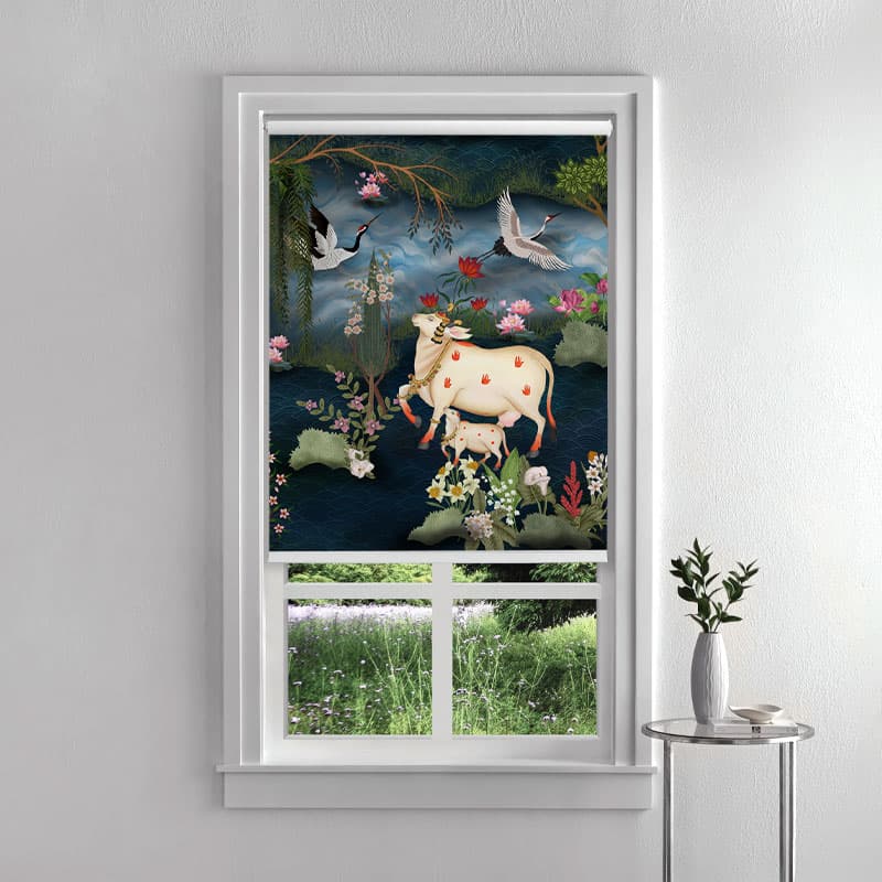 Sacred Pichwai Roller Blind pattern detail