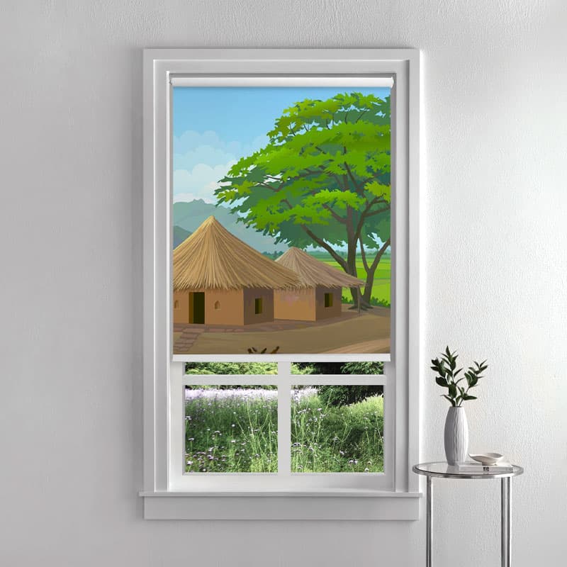 Rural Roots Roller Blinds pattern detail