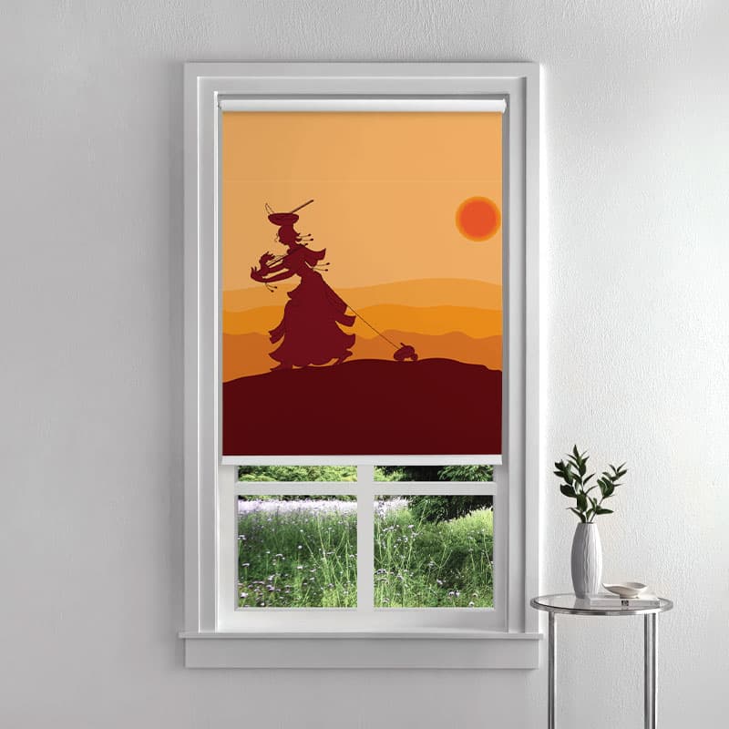 Khilone Wali Scenery Roller Blind pattern detail
