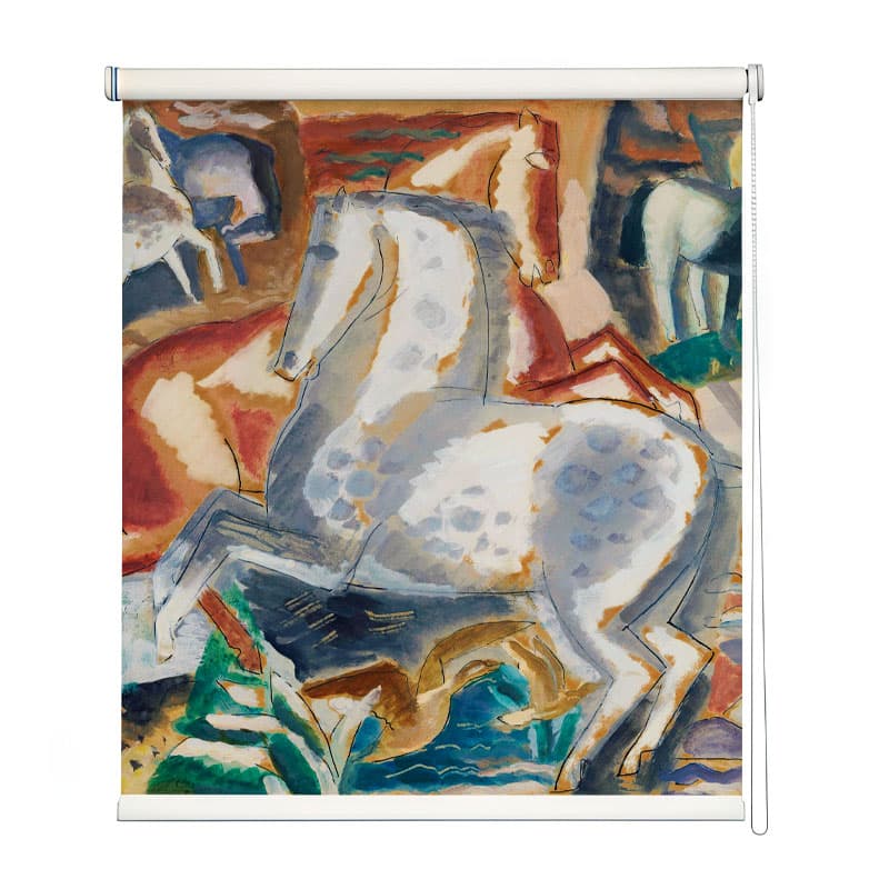 Wild Horses Abstract Roller Blind shown in a room