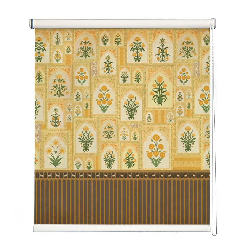 Sunshine Splendor Floral Roller Blind shown in a room