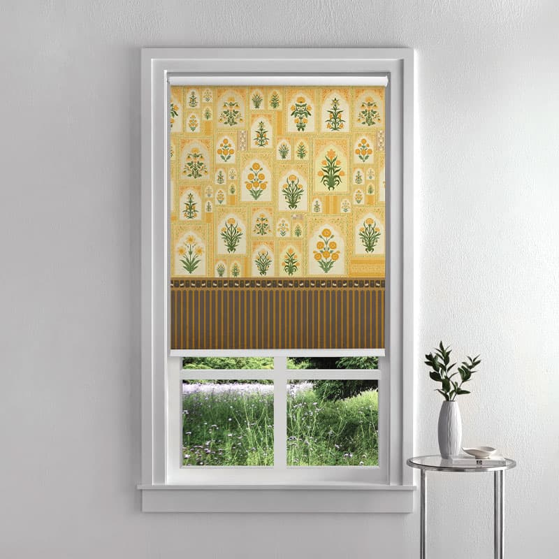 Sunshine Splendor Floral Roller Blind pattern detail