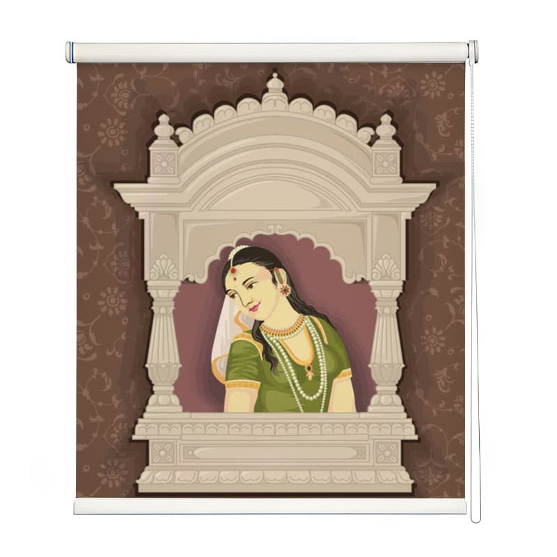 Maharani's Grace Roller Blind shown in a room