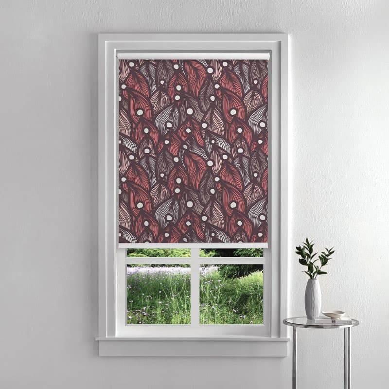 Feather Fantasy Roller Blind pattern detail