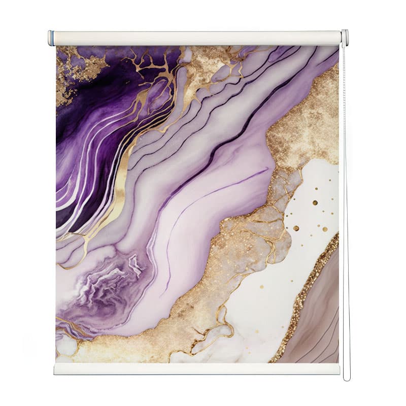 Amethyst Marble Veins Roller Blinds shown in a room