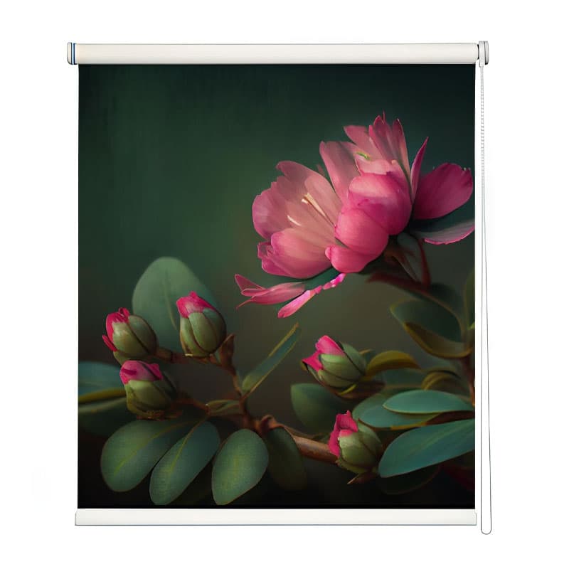 Duskhaven Flora Roller Blind shown in a room