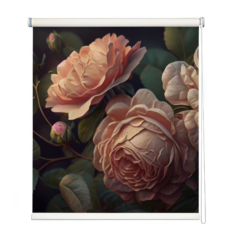 Whispered Roses Roller Blind shown in a room