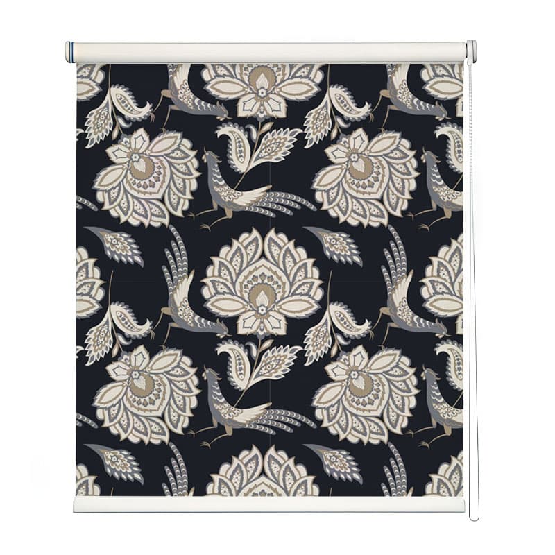 Paisley Floral Pattern Roller Blinds shown in a room