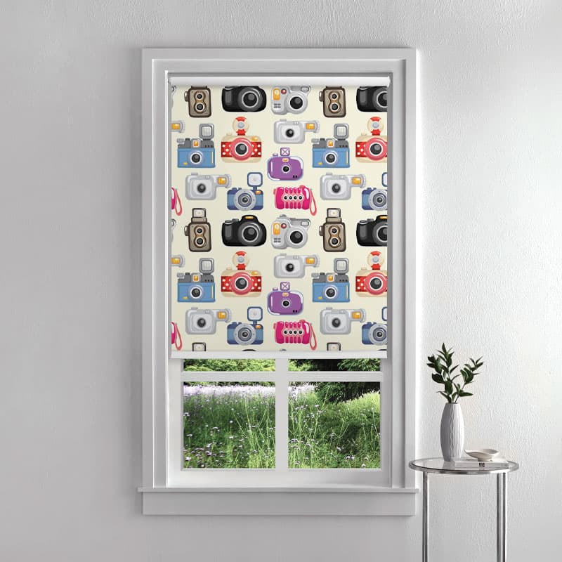 Camera Craze Roller Blind pattern detail
