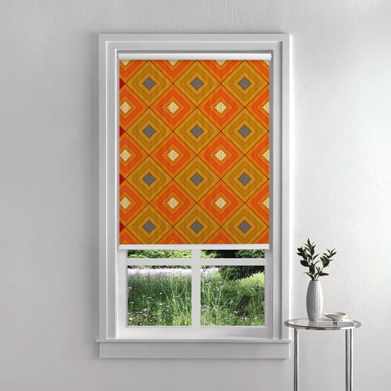 Vibrant Woven Warmth Roller Blind pattern detail