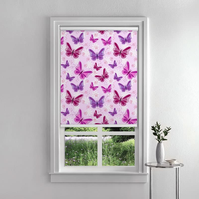 Joyful Butterfly Bliss Roller Blinds pattern detail