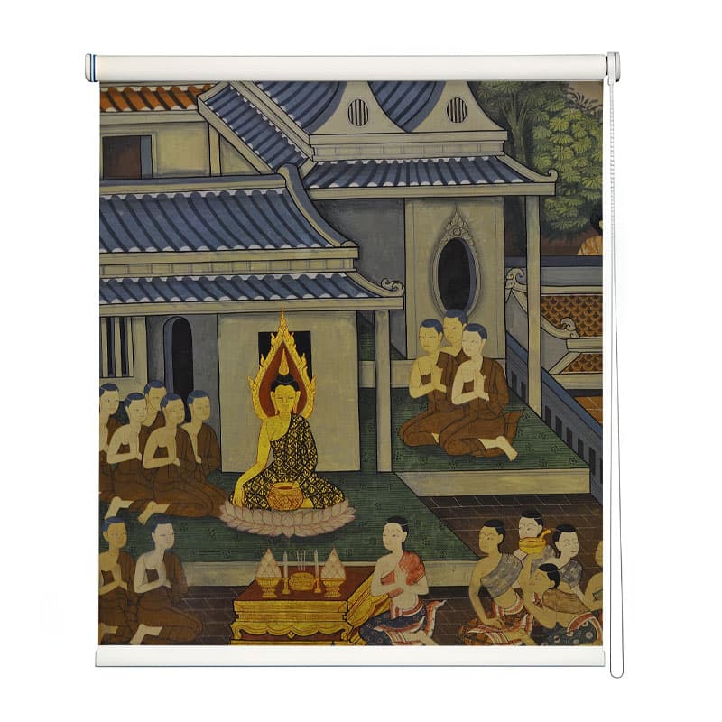 Spiritual Monastery Roller Blinds shown in a room