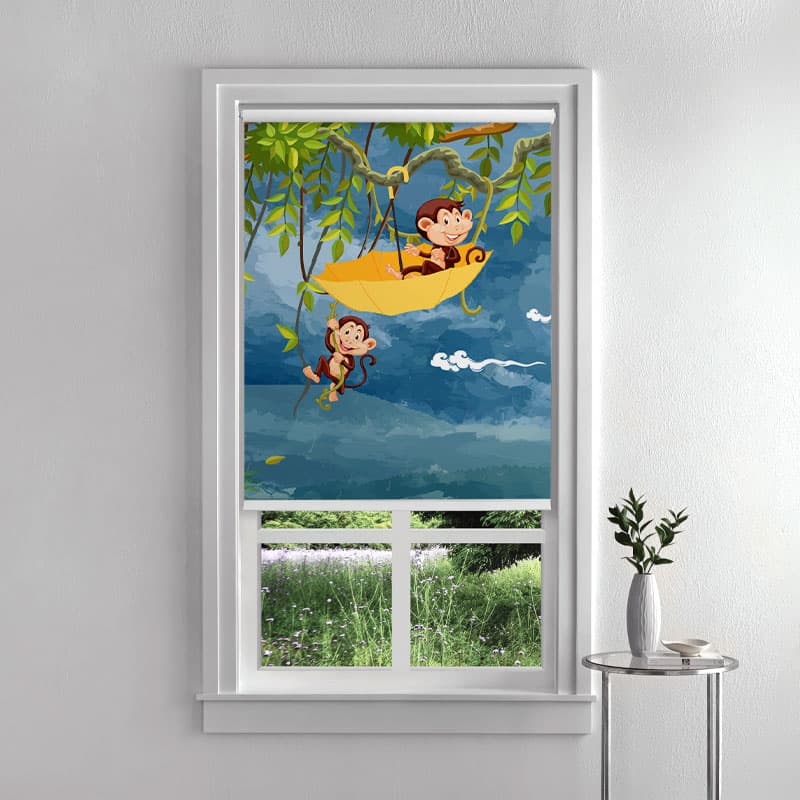 Forest Friends Roller Blinds pattern detail