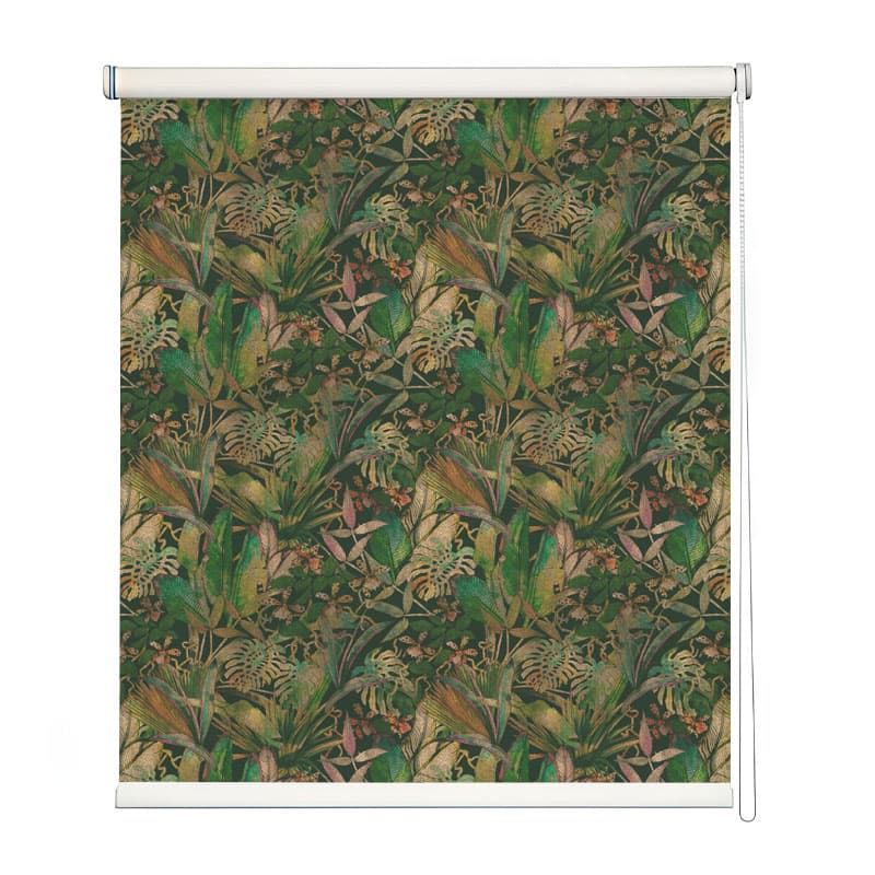 Lush Rainforest Roller Blinds shown in a room