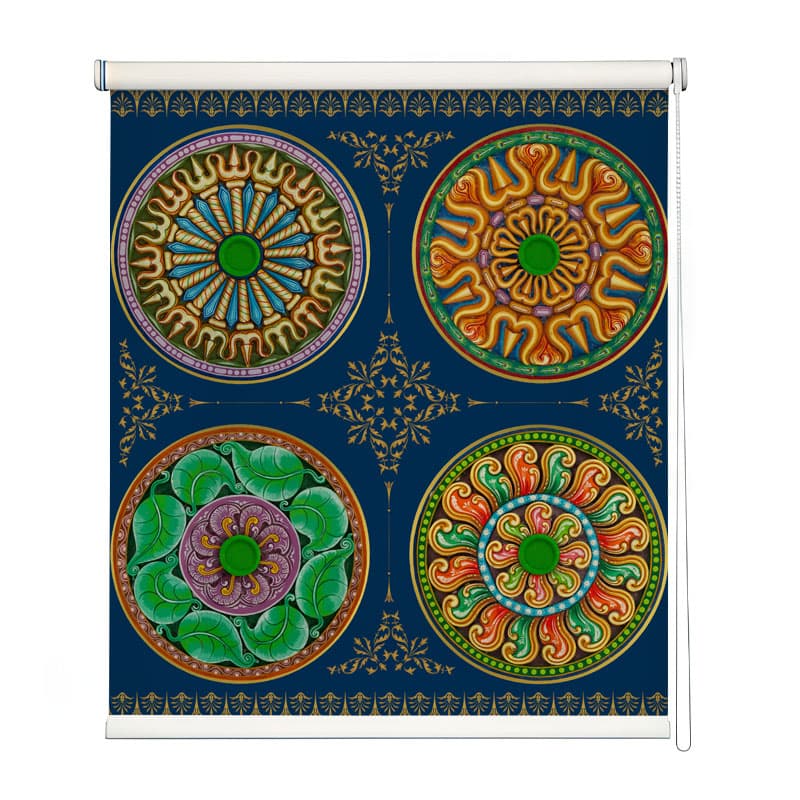 Sacred Geometry Roller Blinds shown in a room