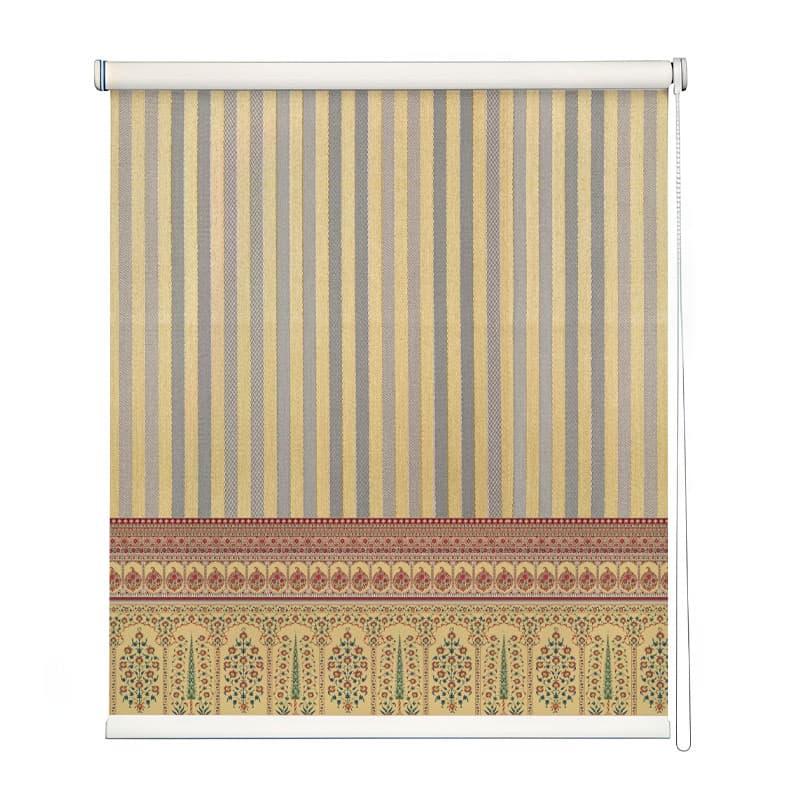 Gilded Borders Roller Blinds shown in a room