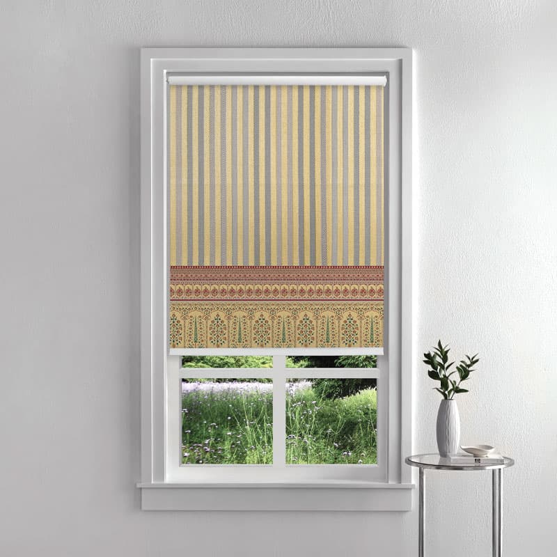 Gilded Borders Roller Blinds pattern detail