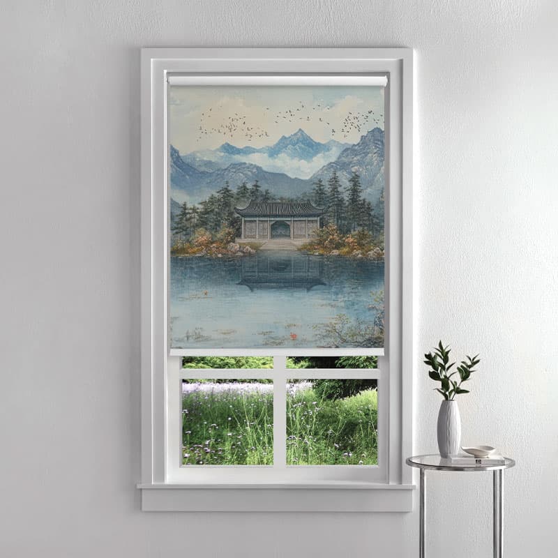 Mountain Sanctuary Roller Blinds pattern detail