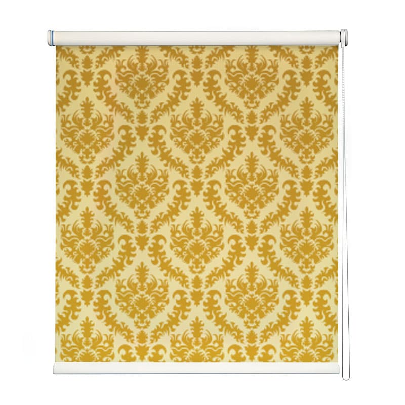 Luxe Scrollwork Roller Blinds shown in a room