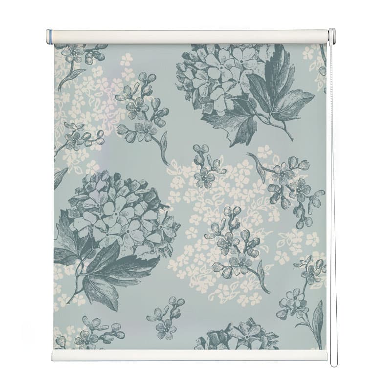 Hydrangea Haven Roller Blinds shown in a room