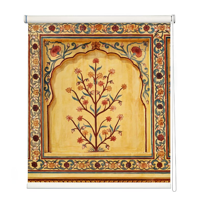 Hawa Mahal Flora Roller Blinds shown in a room