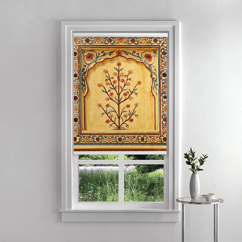 Hawa Mahal Flora Roller Blinds pattern detail