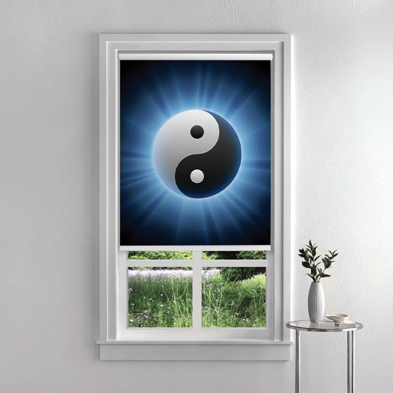 Yin Yang Balance Roller Blinds pattern detail
