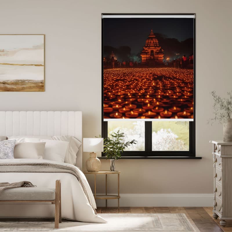 Divine Light Temple View Roller Blinds pattern detail