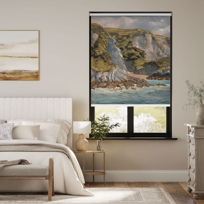 Coastal Cliffs Seascape Roller Blind pattern detail