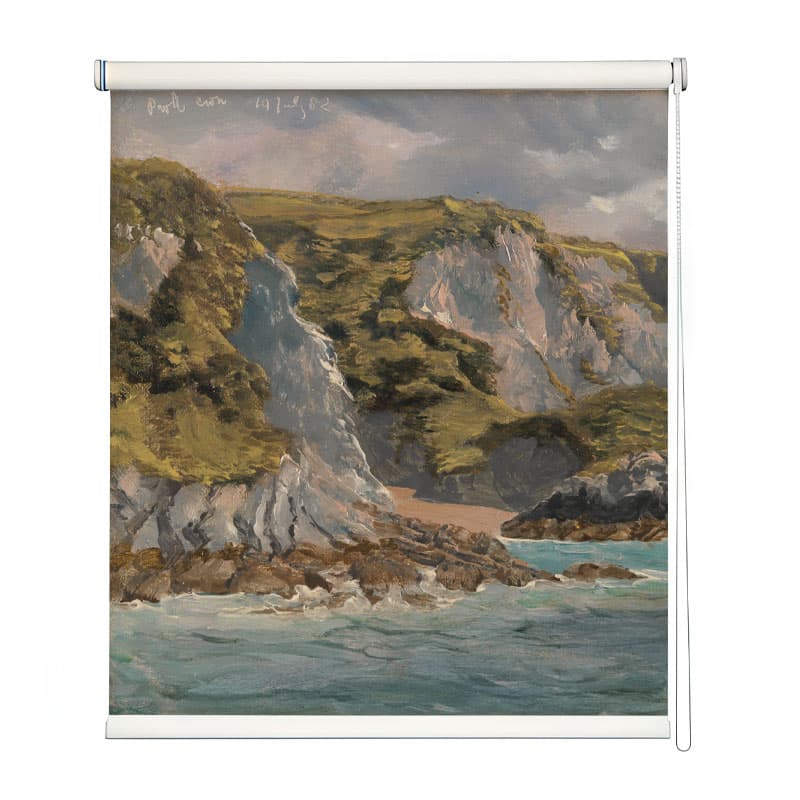 Coastal Cliffs Seascape Roller Blind shown in a room