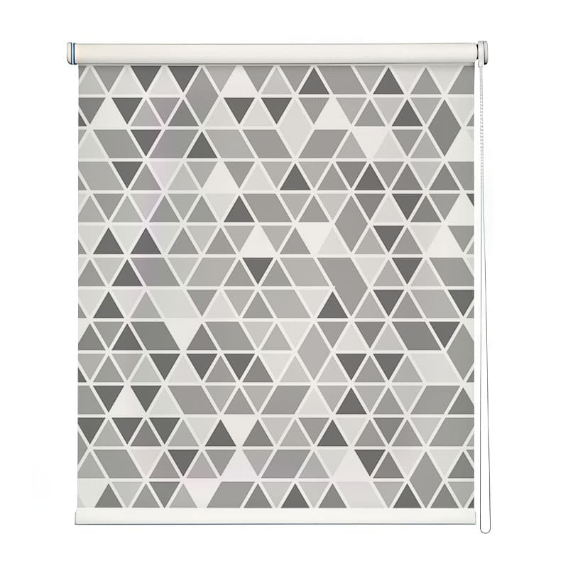 Modern Triangle Mosaic Shade Roller Blind shown in a room